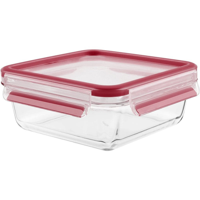 Emsa N1041400 Clip and Close Glazen Vershoudbewaarbakje 800 ml Rood