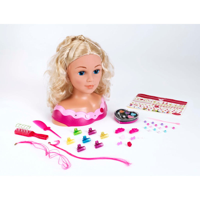 Kapkop met Make-Up en Haar-Accessoires 33 cm