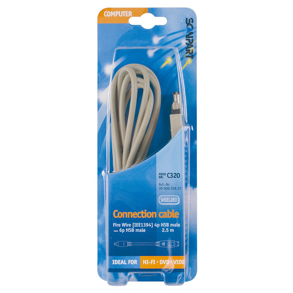 Scanpart Firewire Kabel 4p-6p 2.5m