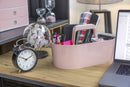 HAN HA-1200-86 Toolbox Loft Mobiele Organiser Flamingo Roze 4 Vakken Met Uitneembaar Plateau Sneeuw