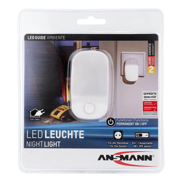 Ansmann Nachtlamp met Schakelaar Wit