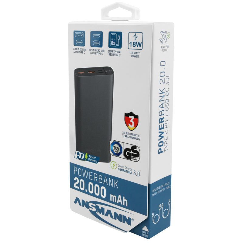 Ansmann Ansm.powerbank Usb-c 20.000mah