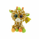 Giraffe zittend glitterogen 23cm
