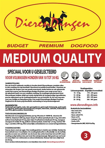 Budget Premium Dogfood Adult Medium 14 KG