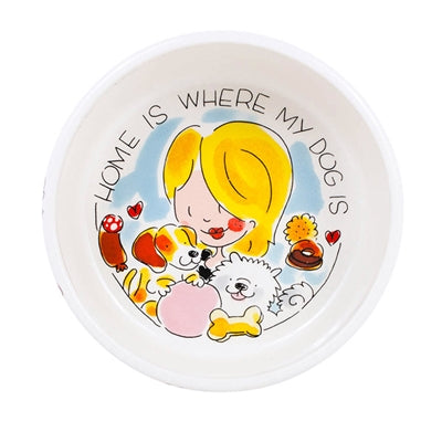 Blond Amsterdam Voerbak Hond Home Is Where My Dog Is 15,5X15,5X5,5 CM
