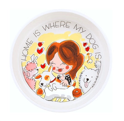 Blond Amsterdam Voerbak Hond Home Is Where My Dog Is 20X20X6 CM