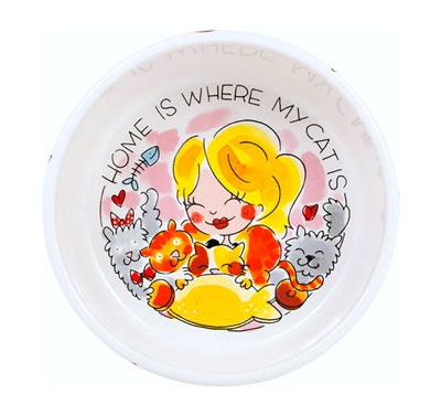 Blond Amsterdam Voerbak Kat Home Is Where My Cat Is 15,5X15,5X5,5 CM