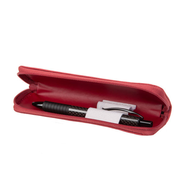 Juscha JU-2733 Pennenetui Alassio Van Polyester En Katoen. Rood 17x5x2cm