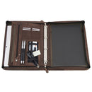 Pride and Soul JU-30125 Conferentiemap P&S A4 VIGGO Bruin Leer Met 4 Ringsmechaniek