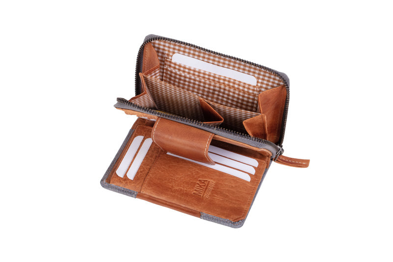 Juscha JU-42182 Portefeuille Mika Lila/braun Dame 16,5x12,5x4cm