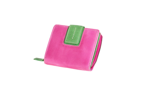 Juscha JU-42184 Portefeuille Mika Roze/groen Dame 13x10,5x3cm