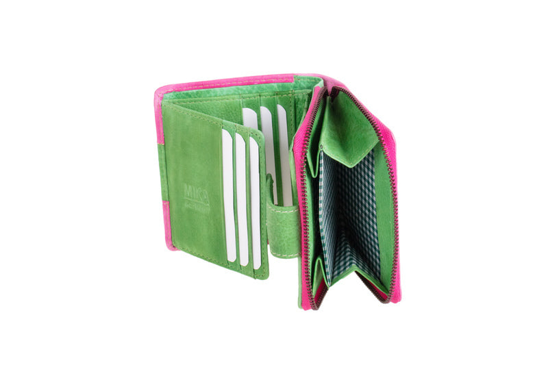 Juscha JU-42184 Portefeuille Mika Roze/groen Dame 13x10,5x3cm