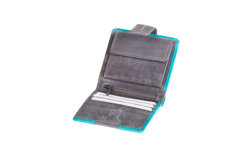 Juscha JU-42185 Portefeuille Mika Turquoise/grijs Dame