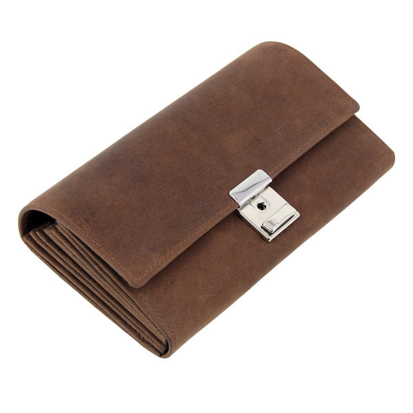 Alassio JU-42194 Kelnerportefeuille Hunter Leer Bruin 18,5x9,5 Cm
