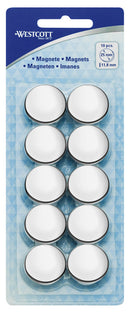 Westcott AC-E10832 Magneet Zilver Blister á 10stuks 25x11,8mm