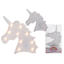 Eenhoornhoofd met LED-Verlichting Wit