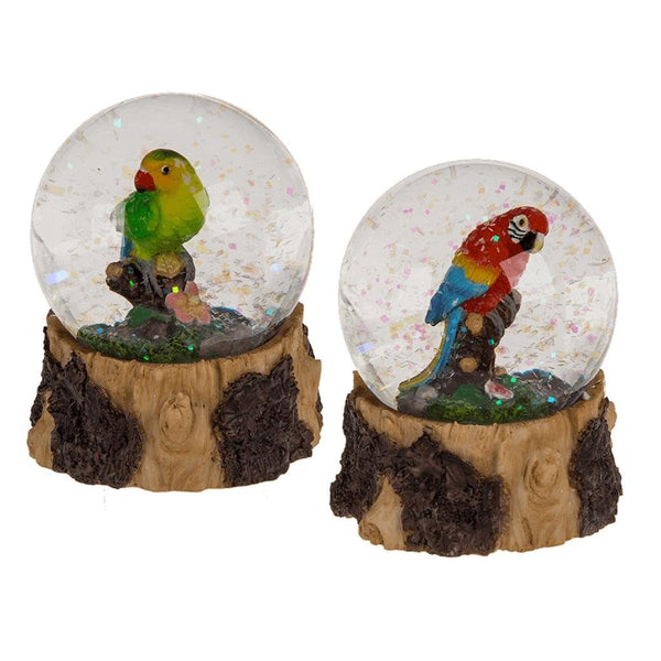 Snowglobe Papegaai Glitter Assorti
