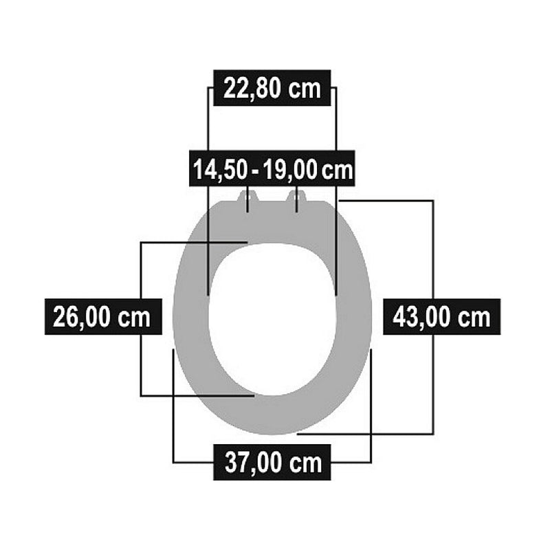 Cornat SHB00 Lyon Houten WC Bril 145-190mm