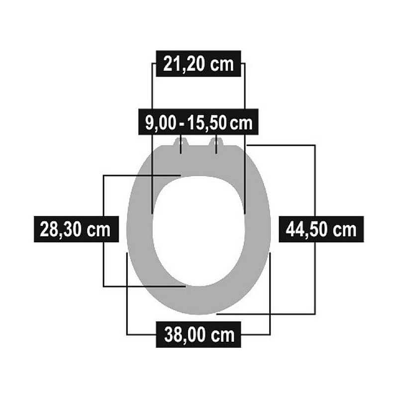 Cornat KSLAC00 Lacuna Duroplast WC Bril Softclose 90-155mm