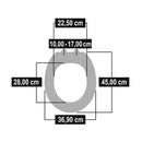 Cornat KSMOL00 Molinos Houten WC Bril Softclose Wit 100-170mm