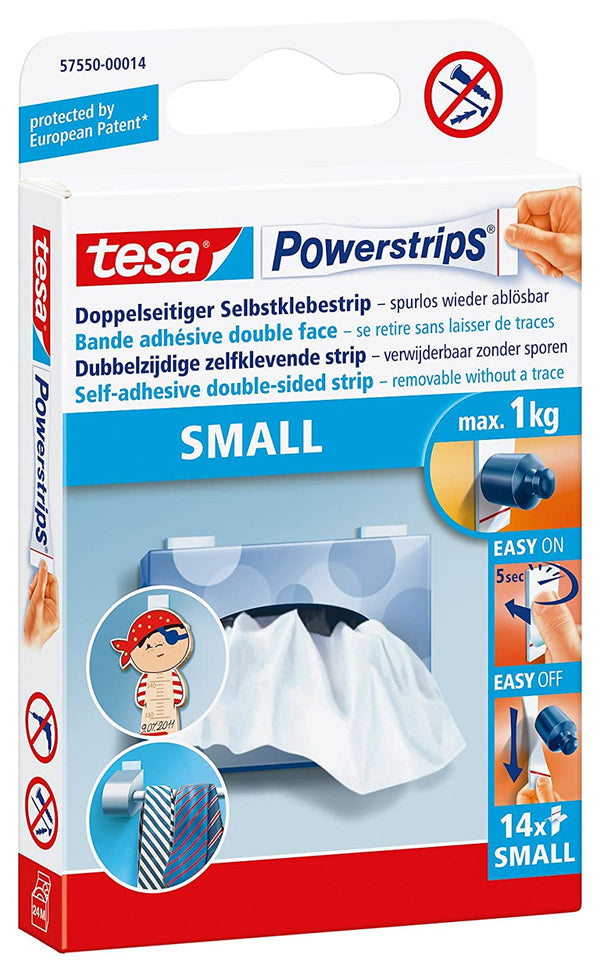 Tesa Powerstrips Small 14 Stuks