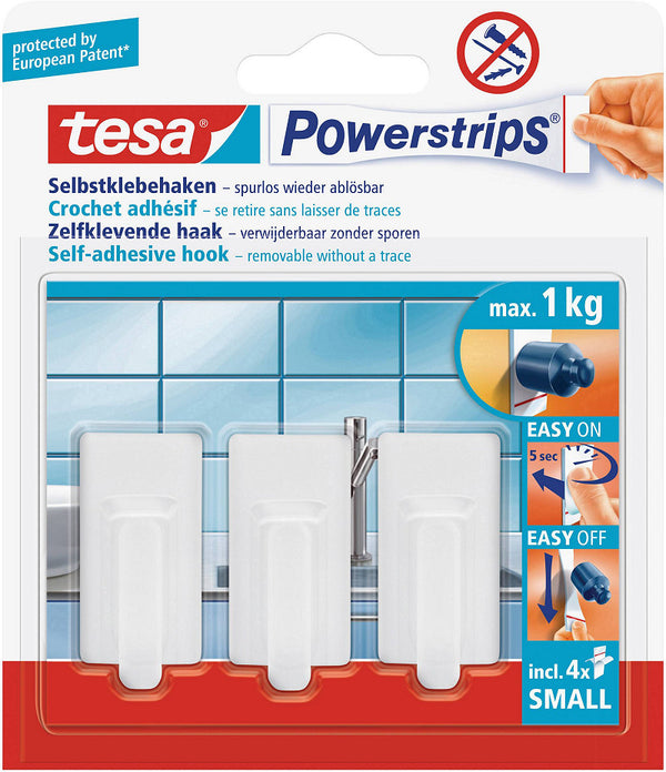 Tesa Powerstrips Small Classic - Wit 3 stuks