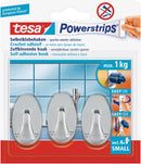 Tesa Powerstrips Small Ovaal - Chroom 3 stuks