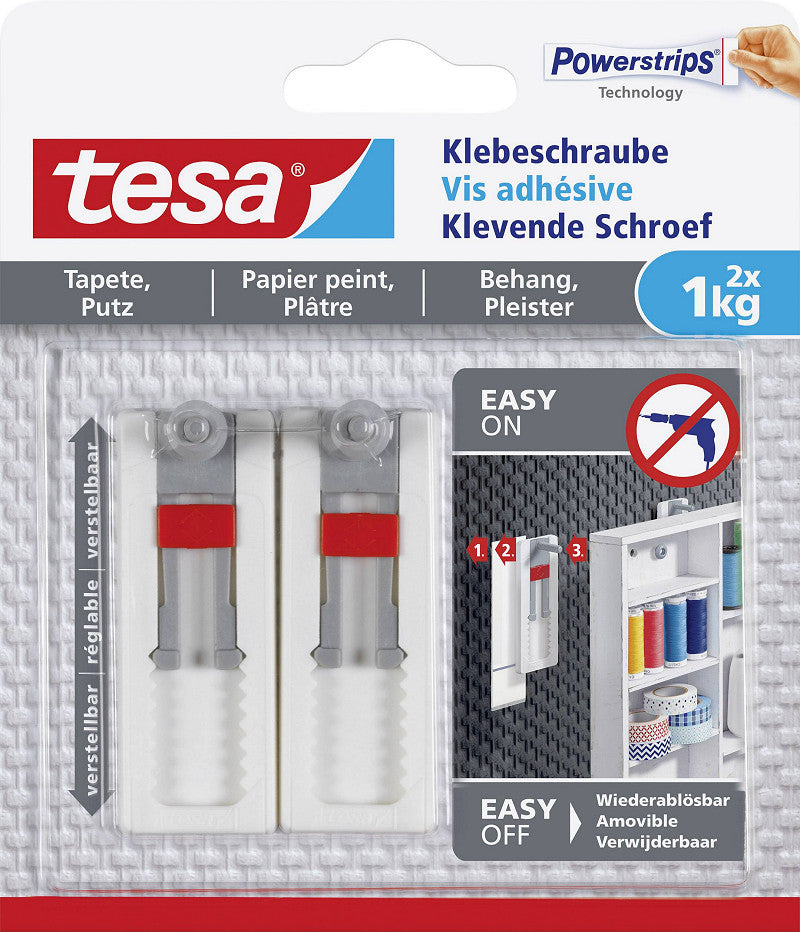 Tesa Verstelbare Schroef Gevoelige Oppervlakken 1KG - 2 stuk