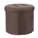 Opberg Poef -  Ø 45 cm x H 39 cm - Bruin