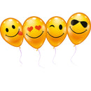 Stylex Balonnen Smiley 75 cm 6 Stuks Geel
