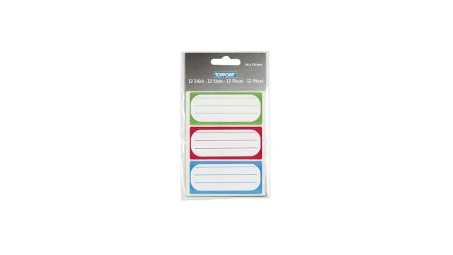 Toppoint Schriftetiketten 34x74mm 12 stuks