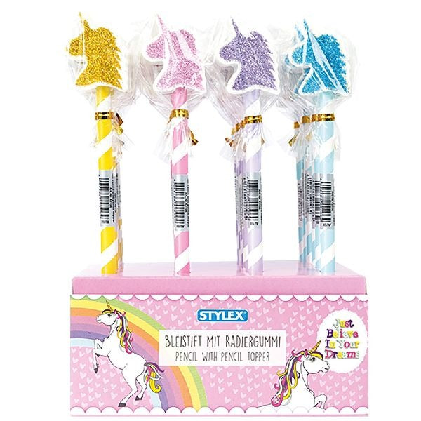 Stylex Potlood Met Gum Unicorn Display 24 Stuks