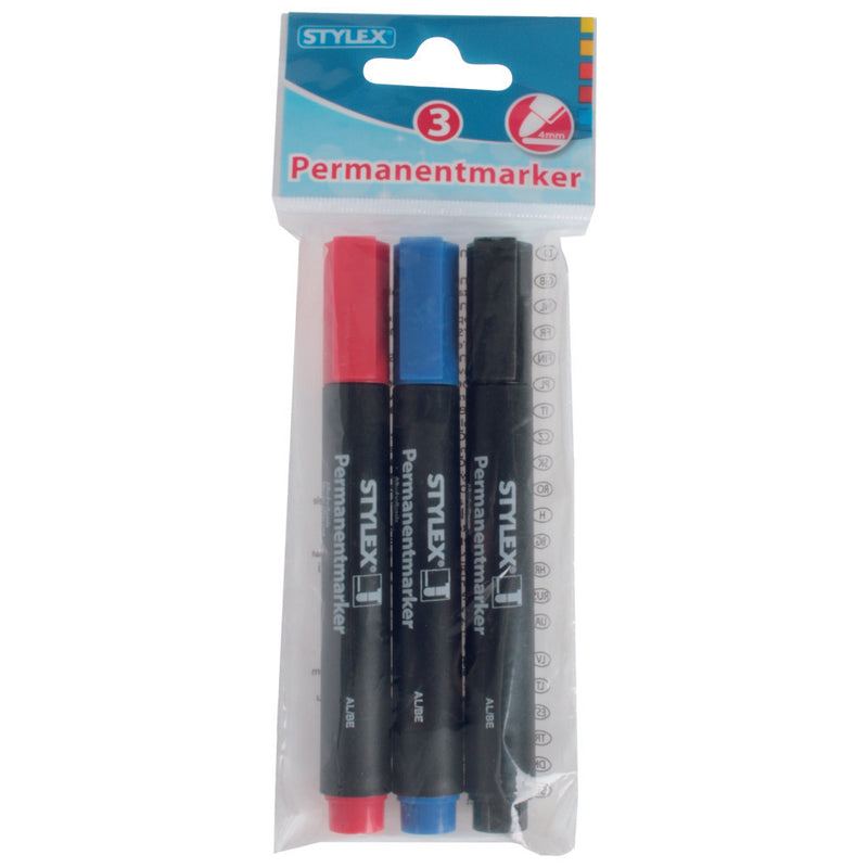 Stylex Permanent Markers 3 stuks