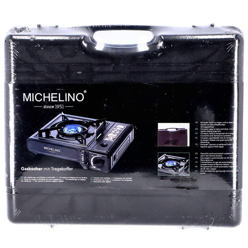 Michelino Gaskookstel met Koffer Zwart