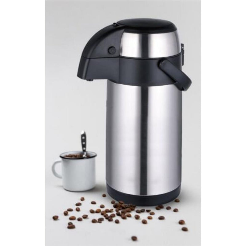 Michelino Thermoskan met Pomp 3L RVS/Zwart