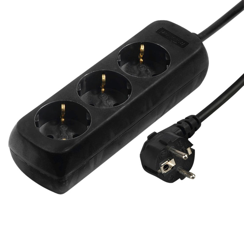 Hama 3-Way Power Strip With Child Safety Feature 5 M Black