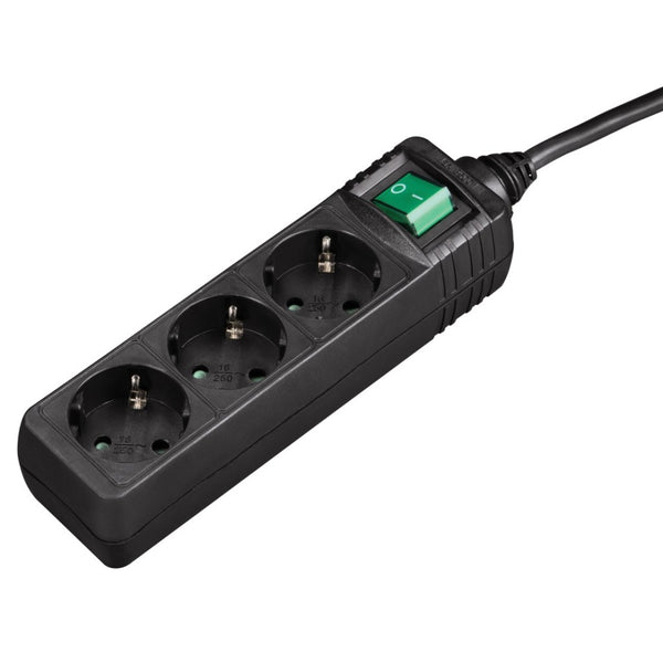 Hama Distribution Panel 3 Sockets With Switch Black 1.4 M