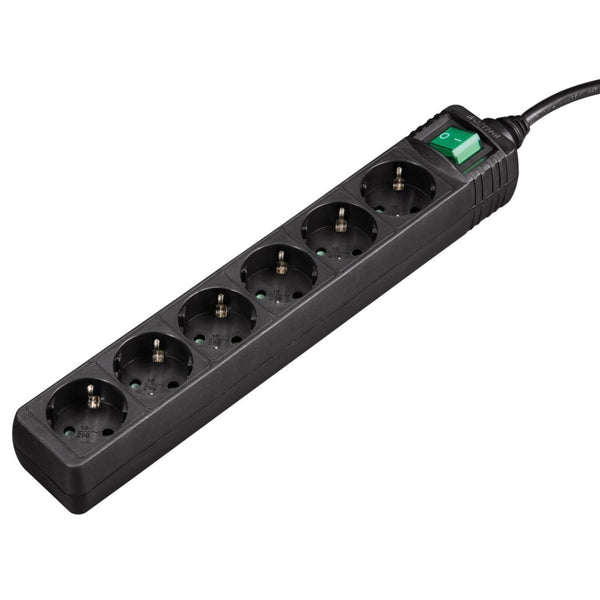Hama Distribution Panel 6 Sockets With Switch Black 1.4 M