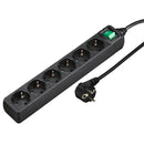 Hama Distribution Panel 6 Sockets With Switch Black 3.0 M