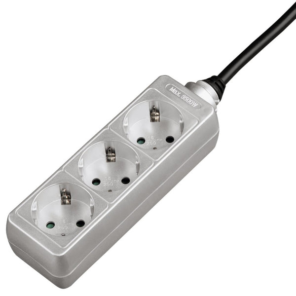 Hama Distribution Panel 3 Sockets Child-proof 1.4 M Silvergrey