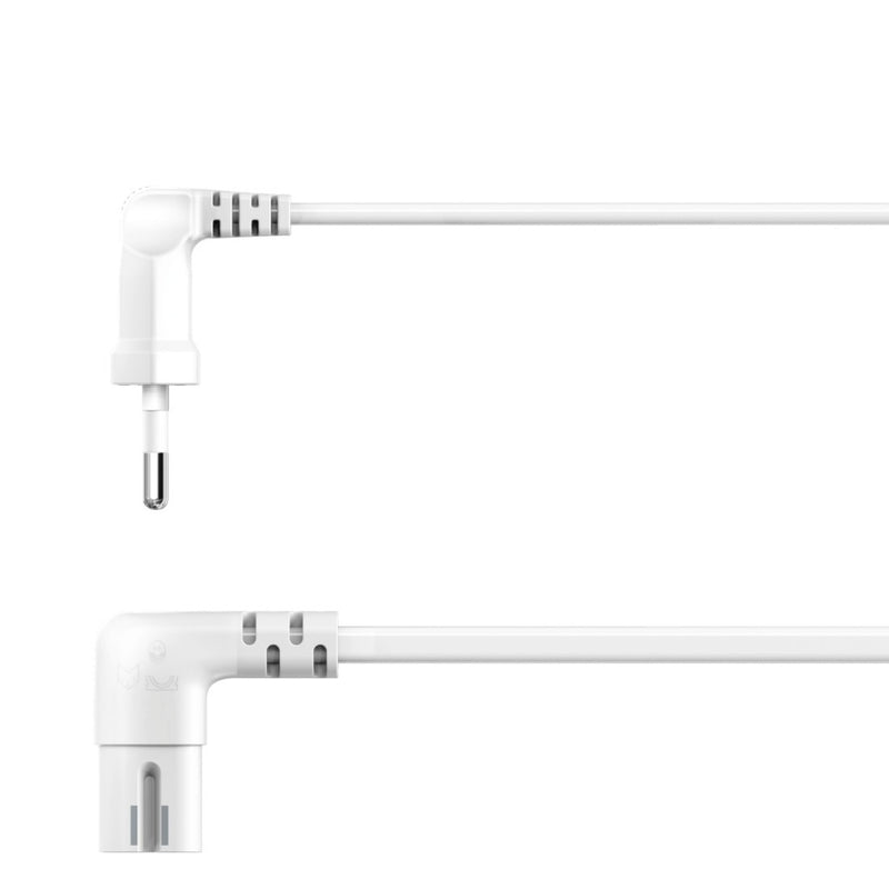 Hama Euro-netsnoer Aan Beide Kanten In Hoek 5 M Wit