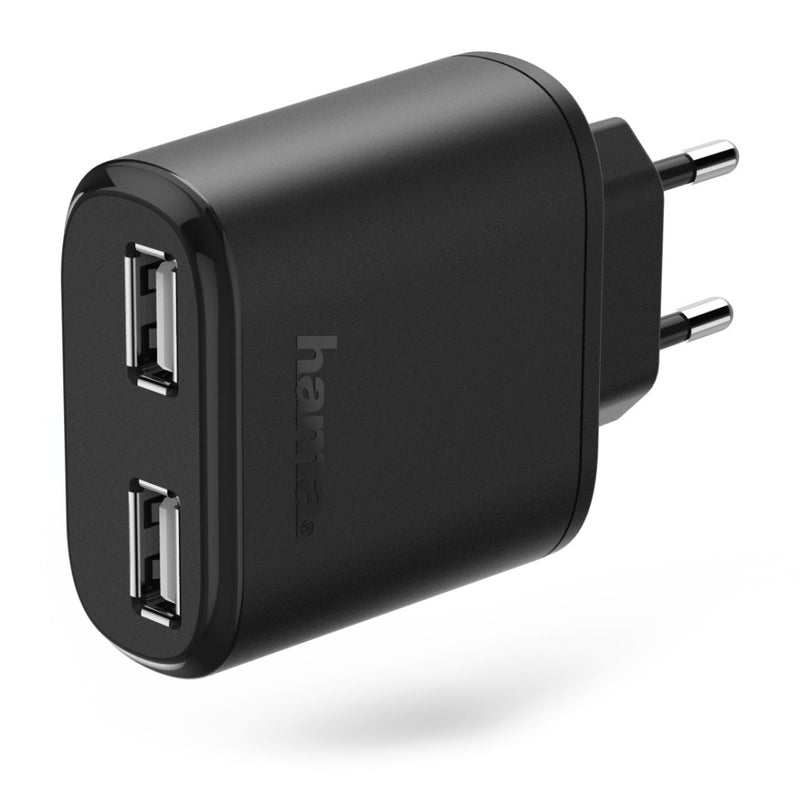 Hama Oplader 2x USB 4,8 A Zwart