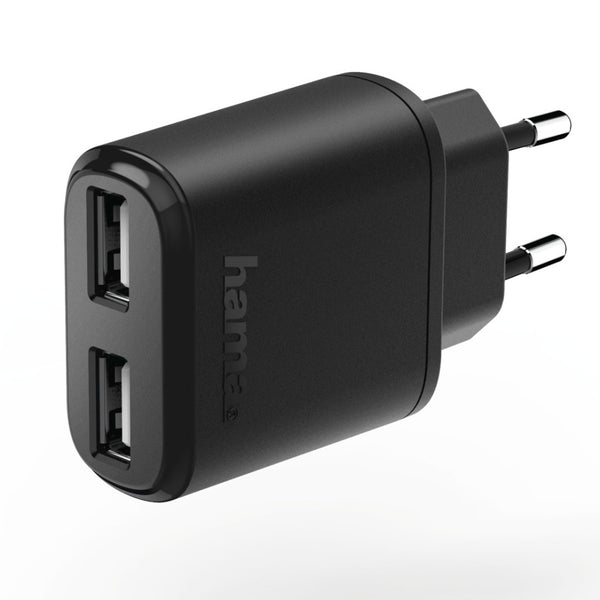 Hama Oplader 2x USB 2.4 A Zwart