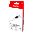 Hama Adapter Micro-USB Naar USB Type-C-stekker Zwart