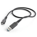 Hama Oplaad-/gegevenskabel USB Type-C - USB-3.1-A-stekker 1 M Zwart