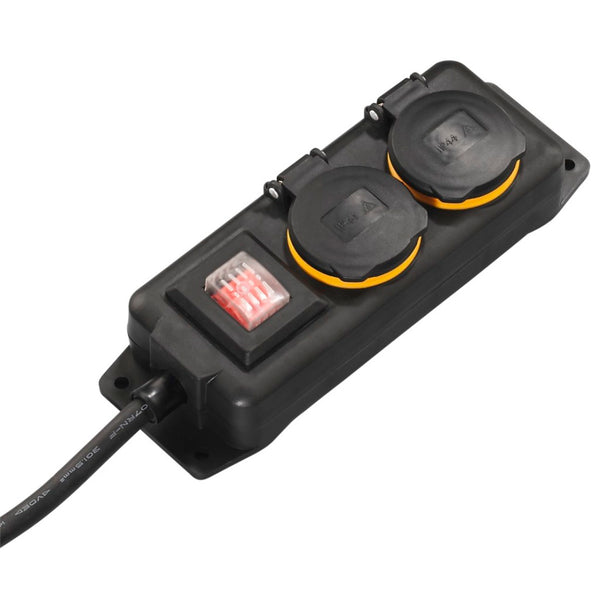 Hama Stekkerdoos 2-voudig Met Schakelaar Spatwaterdicht IP44 2m