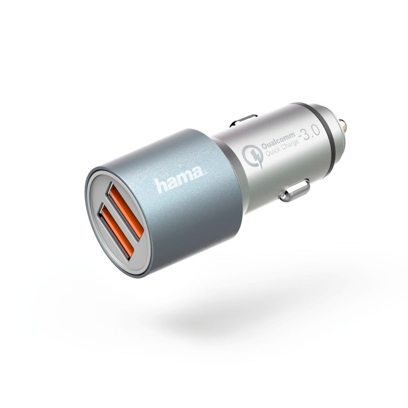 Hama Auto-oplader Qualcomm® Quick Charge? 3.0 2-voudige USB Metaal