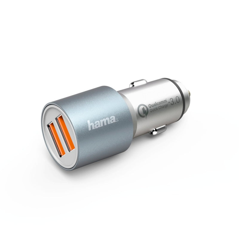 Hama Auto-oplader Qualcomm® Quick Charge? 3.0 2-voudige USB Metaal