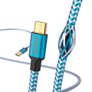Hama Oplaad-/gegevenskabel Reflective Micro-USB 1,5 M Blauw