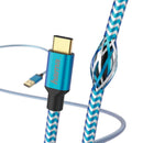 Hama Oplaad-/sync-kabel Reflective USB Type-C - USB-A 1,5 M Blauw